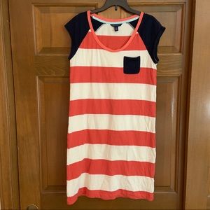Tommy Hilfiger T-Shirt Pocket red and cream stripe dress